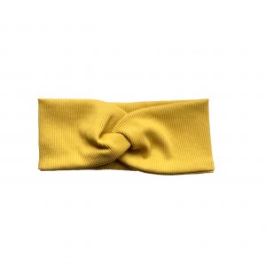 Musztardowa opaska twist